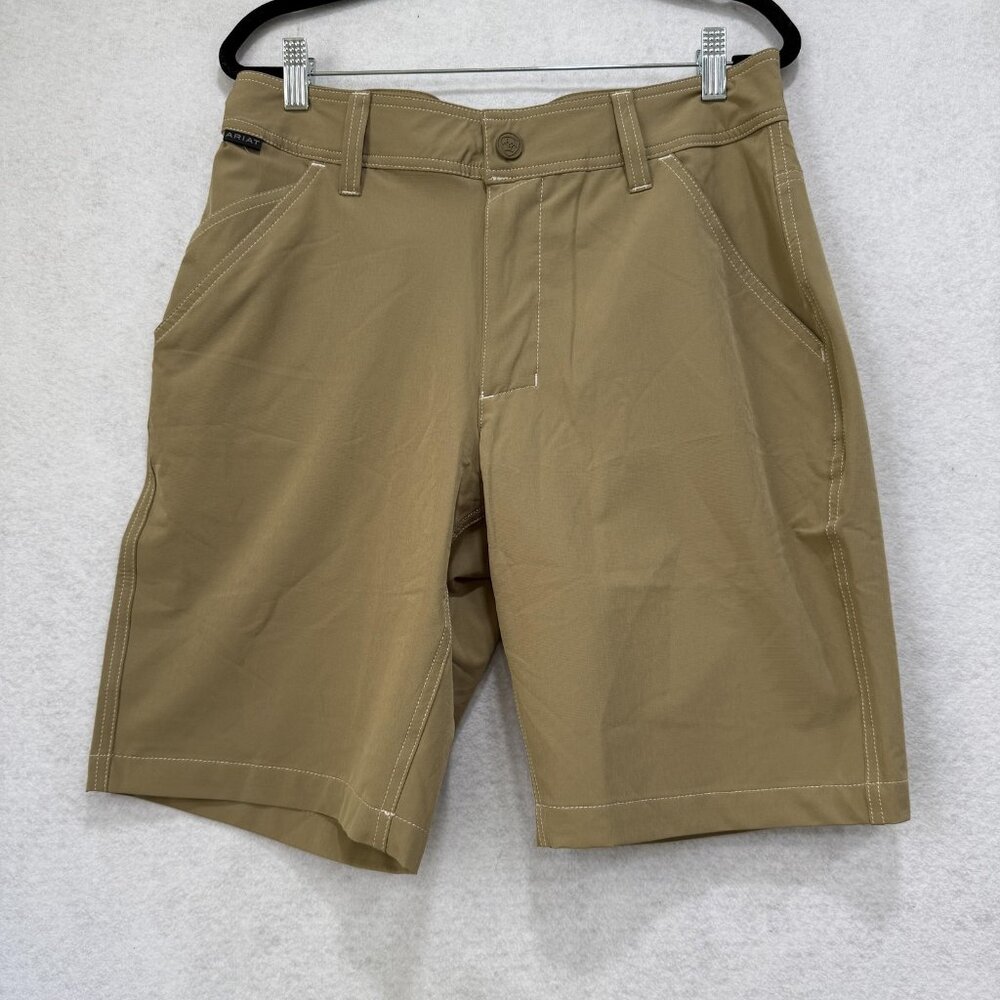 Ariat Shorts Mens 29 Khaki AriatTEK Tek Short Performance Stretch Hiking Golf